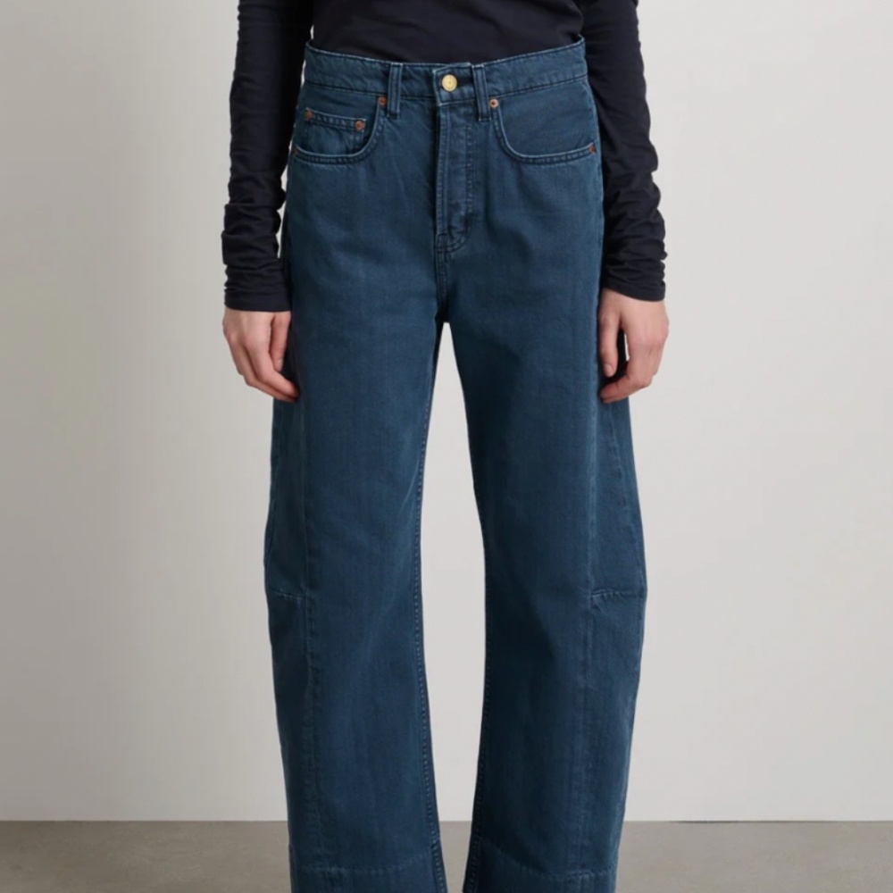 B Sides Lasso Slouchy Wide-Leg Jeans-BLUE BELL OVERDYE-Size 30 - Picture 5 of 7